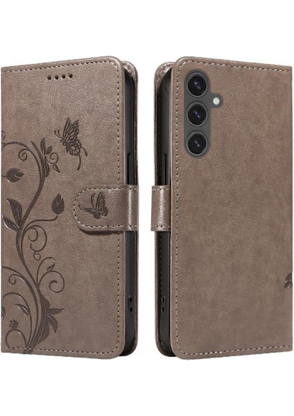 Samsung Galaxy S24 Fe Cüzdan Telefon Kılıfı ve Kart Yuvası Kabartmalı (Yurt Dışından)