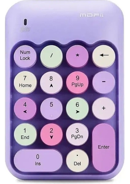 Rabbit Tech Renkli Daktilo Tarzı Vintage Kablosuz Wıreless Numeric Keypad 18 Tuşlu Sayısal Klavye Numpad