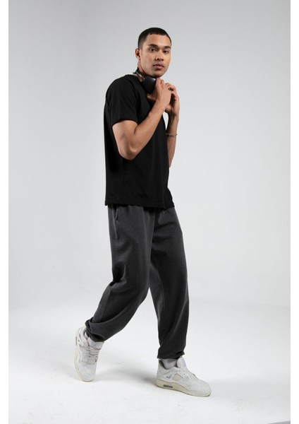 Siyah Bisiklet Yaka Kısa Kollu Baskılı %100 Pamuklu T-Shirt| EE10008848-8848 indirimleri