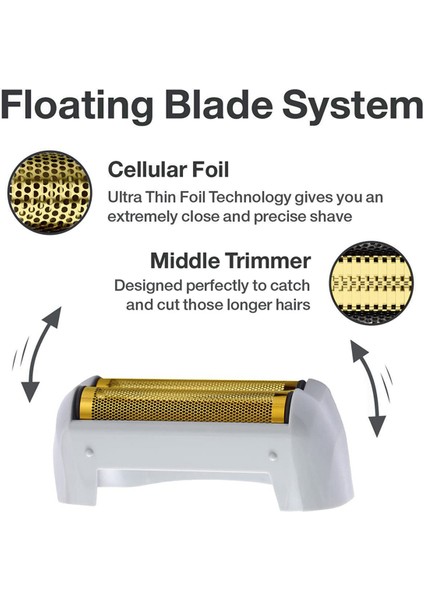 2x Tıraş Makinesi Yedek Folyo ve Kesiciler 17150 17200 Yıkanabilir 3D Akıllı Yüzen Tıraş Bıçağı Altın (Yurt Dışından)