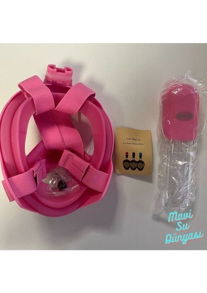 Full Face Maske Pembe Renk - Mavi Su Dünyası fiyatları