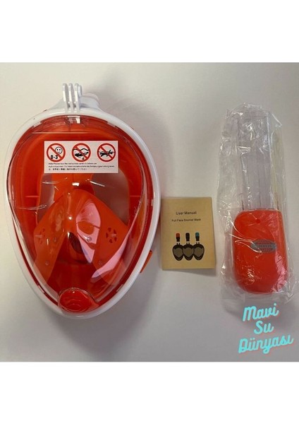 Full Face Maske Pembe Renk - Mavi Su Dünyası modelleri