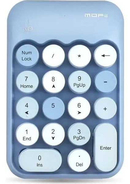 Rabbit Tech Renkli Daktilo Tarzı Vintage Kablosuz Wıreless Numeric Keypad 18 Tuşlu Sayısal Klavye Numpad