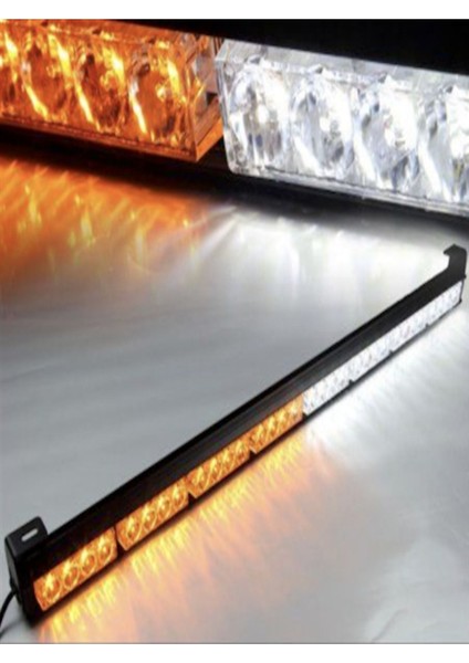 Tepe LED Bar Çakarlı Off Road 12-36V 90CM Sarı-Beyaz Metal Gövde