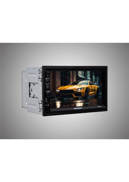 2 Yıl JS-311-7''USB-BT-FM-MP3-MP4-MP5-4X60W-MİRRORLİNK-KAMERALI Double Teyp 2200 W Double