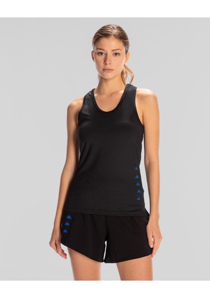 Survivor Woman Tank 1 Kadın Siyah-Mavi Regular Fit Atlet