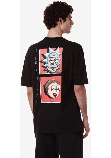 Authentic Marel Warner Bros - Rick And Morty Erkek Siyah Regular Fit Tişört