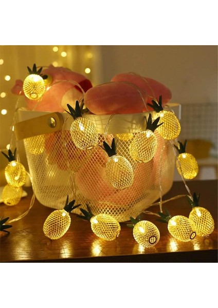 Dekoratif Led Işıklı Metal Ananaslar Ev Aydınlatma Pilli Lamba fiyatları