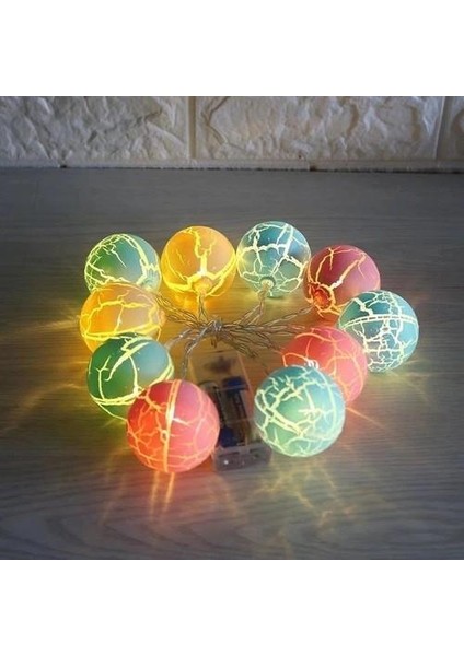 Rengarenk Çatlak Top 10lu Dekoratif LED Işık fiyatları