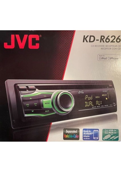 0 - 250 Watt Kd-R 626 Usb-Cd-Mp3-Aux Oto Teyp 2 Yıl USB Girişi