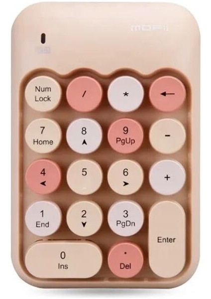 Rabbit Tech Renkli Daktilo Tarzı Vintage Kablosuz Wıreless Numeric Keypad 18 Tuşlu Sayısal Klavye Numpad