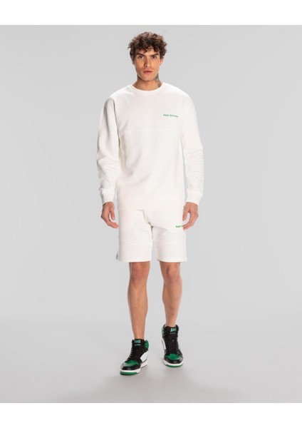 Authentic Hope Erkek Beyaz Regular Fit Sweatshirt