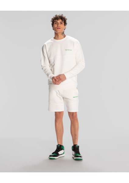 Authentic Hope Erkek Beyaz Regular Fit Sweatshirt