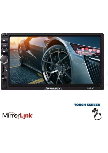 2 Yıl Double Teyp 7" 4X55W Mirrorlink Bt/usb/sd/mp5/aux/fm Kameralı Tofas Seri JS-1990 4X55 Watt Do