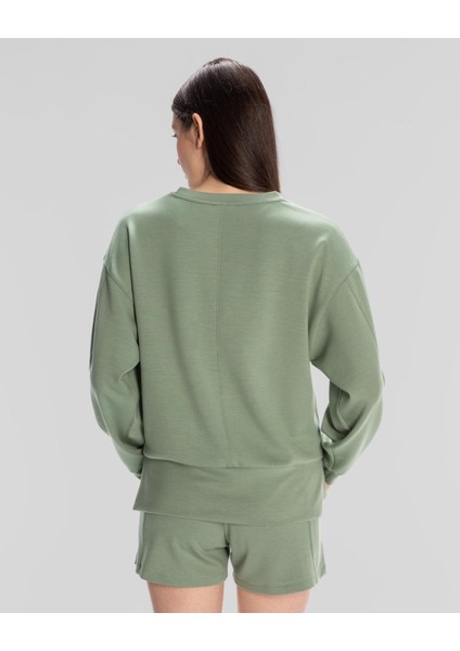 Authentic Sylia Sweatshirt Kadın Yeşil Regular Fit Sweatshirt