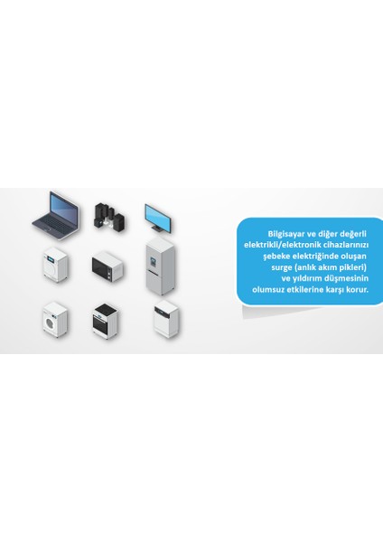 İkili Akım Korumalı Priz Beyaz Anahtarlı Surge Hunter 1050 Joule fiyatları