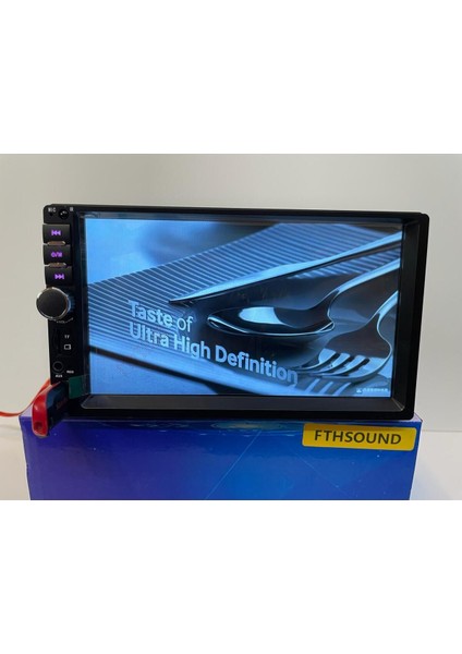 4X52 Watt Tek Din 7" Dabıl Oto Teyp USB Bt Aux Kamera Hediye Double 2 Yıl fırsatları