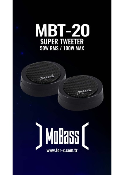 CD Çalar Mbt-02 Dome Tıvıtır 20MM 50WATT Rms Değeri Power 100RMS 50 Watt