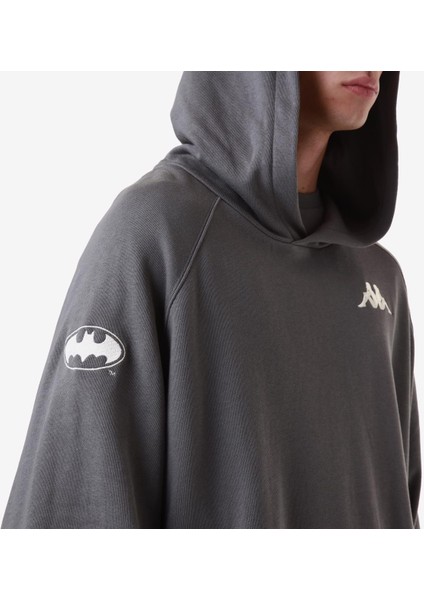 Authentic Zeus Warner Bros - Batman Erkek Gri Oversize Fit Sweatshirt