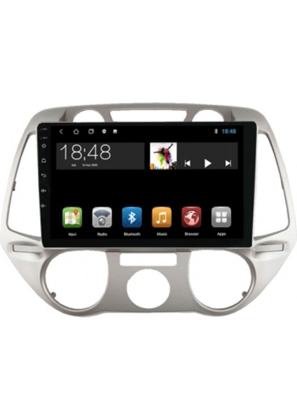 200 Watt Hyundai I20 2009-2012 Uyumlu 2+32 Android Navigasyonlu Teyp Bluetooth 2 Yıl