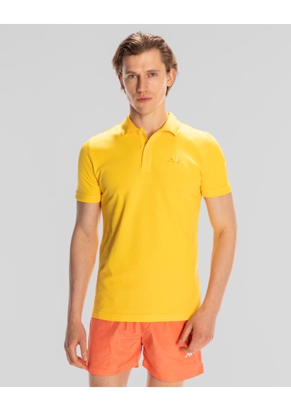 Authentic Ferior Erkek Sarı Regular Fit Polo Tişört