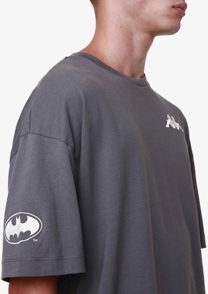 Authentic Zaki Warner Bros - Batman Erkek Gri Comfort Fit Tişört