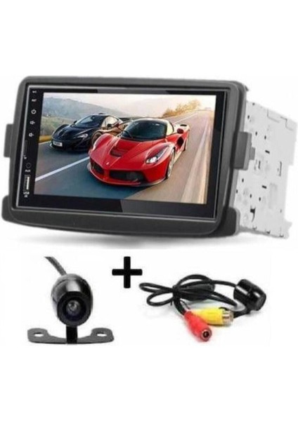 4X55 Watt Dacia Lodgy Uyumlu 4X55 Wat Bluotoht USB Aux Mirrolink Double Teyp Çerçeve Kamerali Bluet