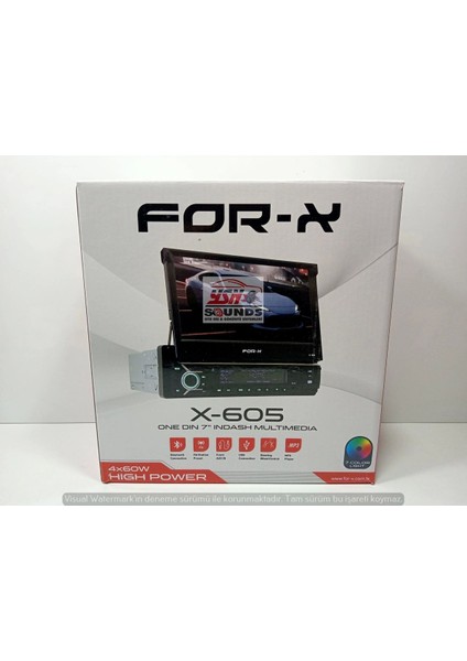 55 Watt Indash Teyp + For-X Çakmak – For-X X-605 Indash Ekranlı Teyp – Park Kamerası Double 2 Yıl