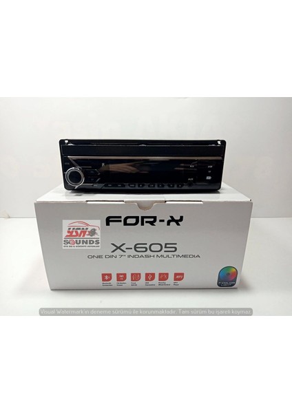 55 Watt Indash Teyp + For-X Çakmak – For-X X-605 Indash Ekranlı Teyp – Park Kamerası Double 2 Yıl