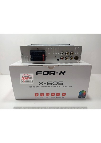 55 Watt Indash Teyp + For-X Çakmak – For-X X-605 Indash Ekranlı Teyp – Park Kamerası Double 2 Yıl