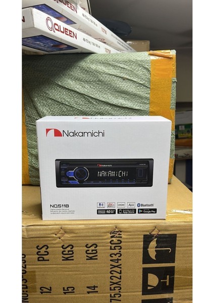 4X50 Watt NQ-511B 2AMFI Çıkışlı Profesyonel Oto Teyp Bluetooth-Usb-Aux 4X50W Kumandalı Japon Ürünü