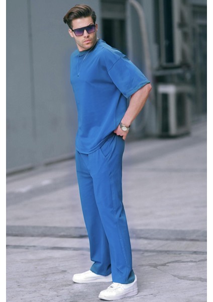 Erkek Yeni Sezon Bisiklet Yaka Trend Eşofman Takımı