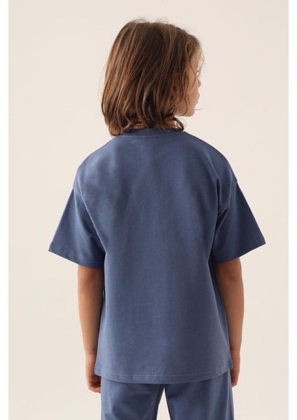 Authentic Caden Erkek Çocuk Mavi-Yeşil Regular Fit Tişört