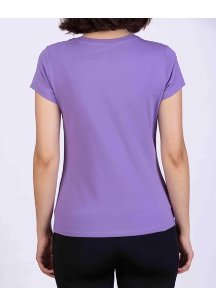 Logo Jendy Kadın Mor Regular Fit Tişört fırsatları