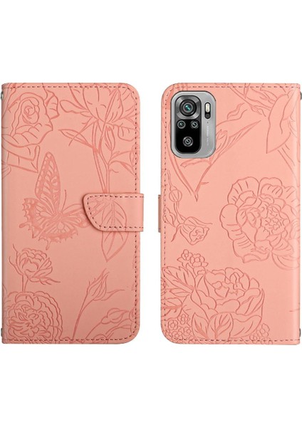 Xiaomi Redmi Not 10 4g Anti-Damla Koruma Çiçekler ve Deri (Yurt Dışından)