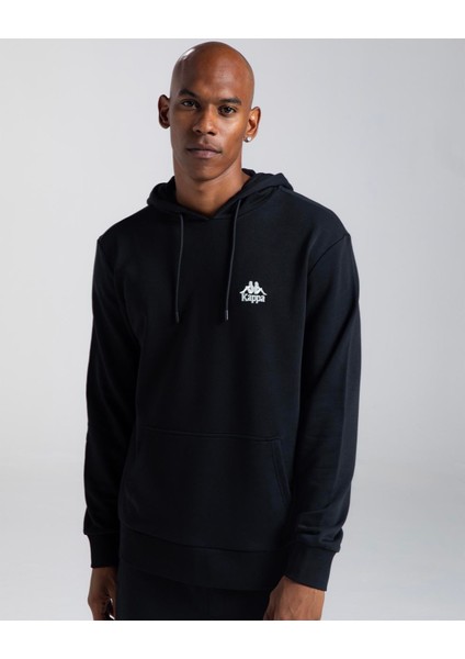 Authentic Hensol Erkek Siyah Regular Fit Hoodie