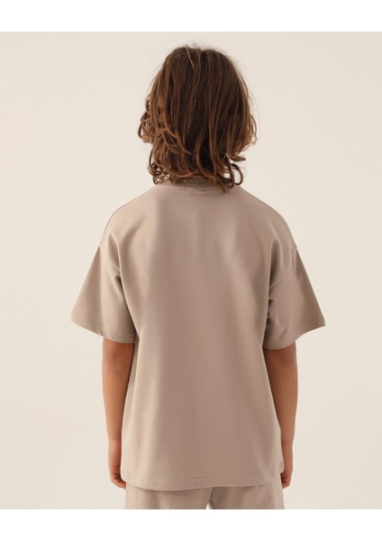 Authentic Caden Erkek Çocuk Bej Regular Fit Tişört fırsatları