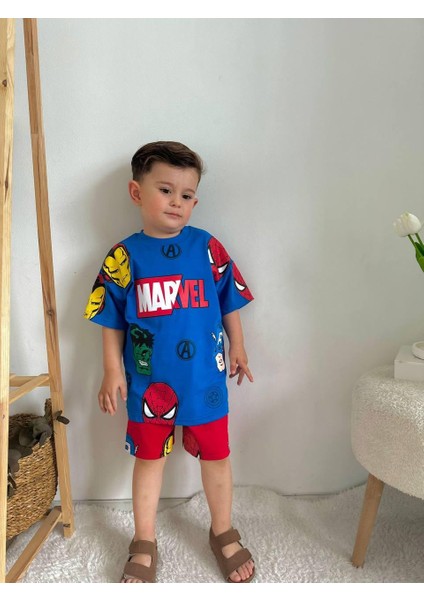 Marvel Desenli Erkek Çocuk Alt Üst Takım