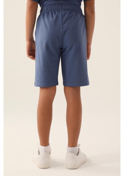 Authentic Chad Erkek Çocuk Mavi-Yeşil Regular Fit Şort