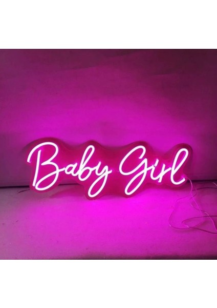 Bebek Baby Girl Yazılı Neon Tabela Neon LED Işıklı Tablo