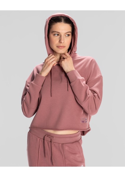 Authentic Jemima Kadın Gül Kurusu Oversize Fit Hoodie