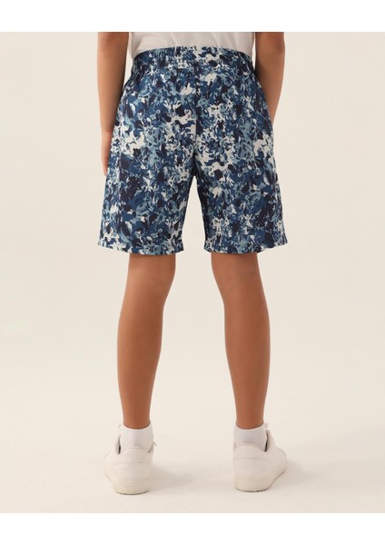 Authentic Charles Erkek Çocuk Mavi-Yeşil Regular Fit Şort