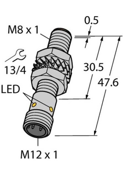 4602808 BI2-M08-VN6X-H1341 Endüktif Sensör Artırılmış Anahtarlama Mesafesi ile