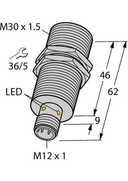 4590718 BI15-M30-VP6X-H1141 Endüktif Sensör Artırılmış Anahtarlama Mesafesi Ile