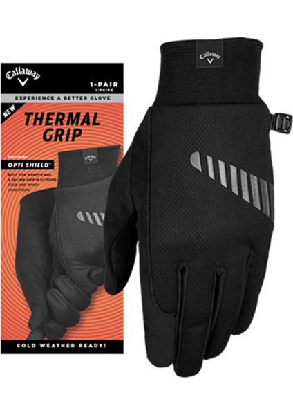 Mens Left Hand Thermal Grıp 2pk Gloves S Black - Erkek Golf Eldiveni Sol El Siyah Small
