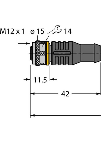 6625731 Rkc4,4t-5-Rsc4,4t-Txl Aktüatör-Sensör Kablosu, Pur