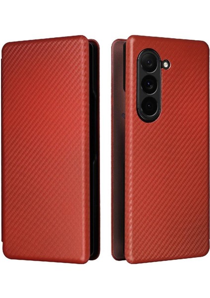 Samsung Galaxy Z Için Flip Case Kart Tutucu Kickstand Fiber ile 6 5g Kat (Yurt Dışından)
