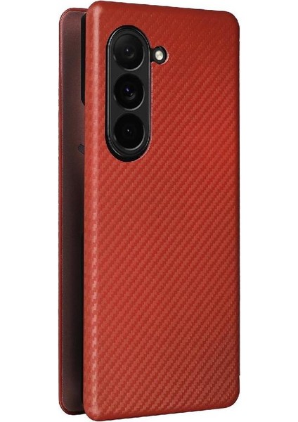 Samsung Galaxy Z Için Flip Case Kart Tutucu Kickstand Fiber ile 6 5g Kat (Yurt Dışından)