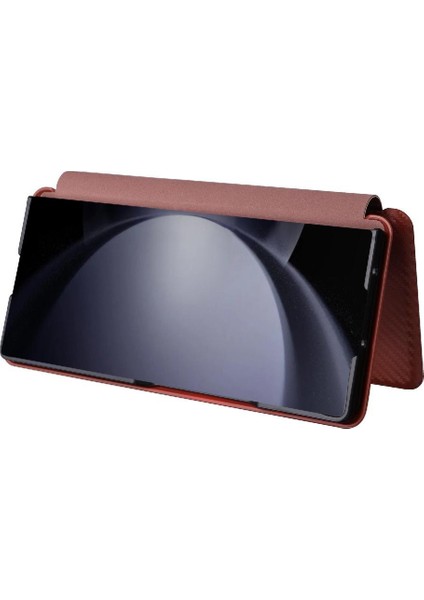 Samsung Galaxy Z Için Flip Case Kart Tutucu Kickstand Fiber ile 6 5g Kat (Yurt Dışından)
