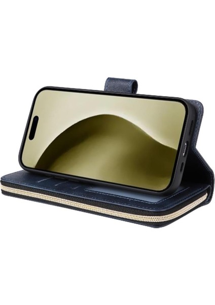 El Kayışı Cüzdan 9 ile IPhone 16 Pro Fermuar Cep Kart Tutucu Için Kılıf (Yurt Dışından)